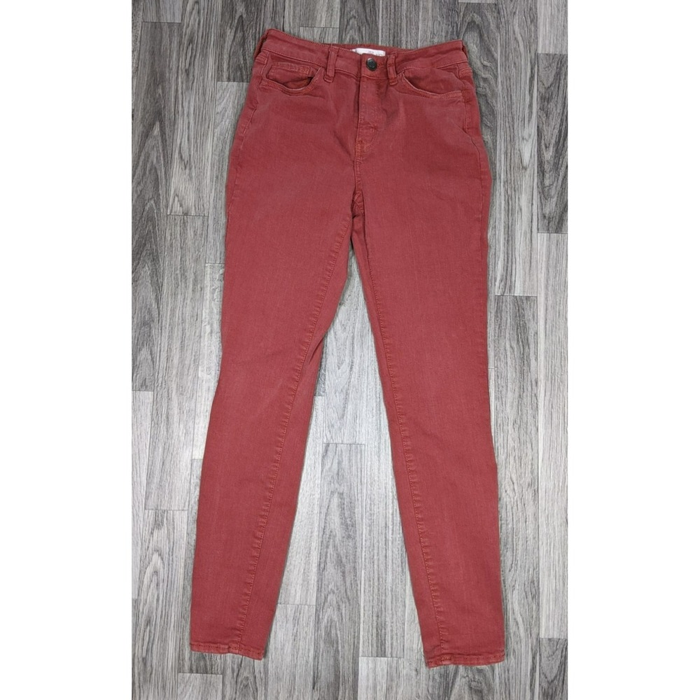 SO Juniors Size‎ 5 / 27 W High Rise Rustic Red Denim Jegging Jeans